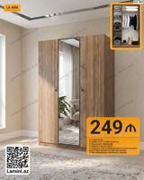 LA Mını 3 qapılı şkaf – kod: 1089 - Ümumi ölçülər: D 47 H 200 E — Товары