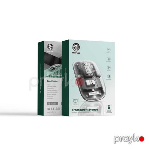 Green Lion Transparent Mouse — Bakı