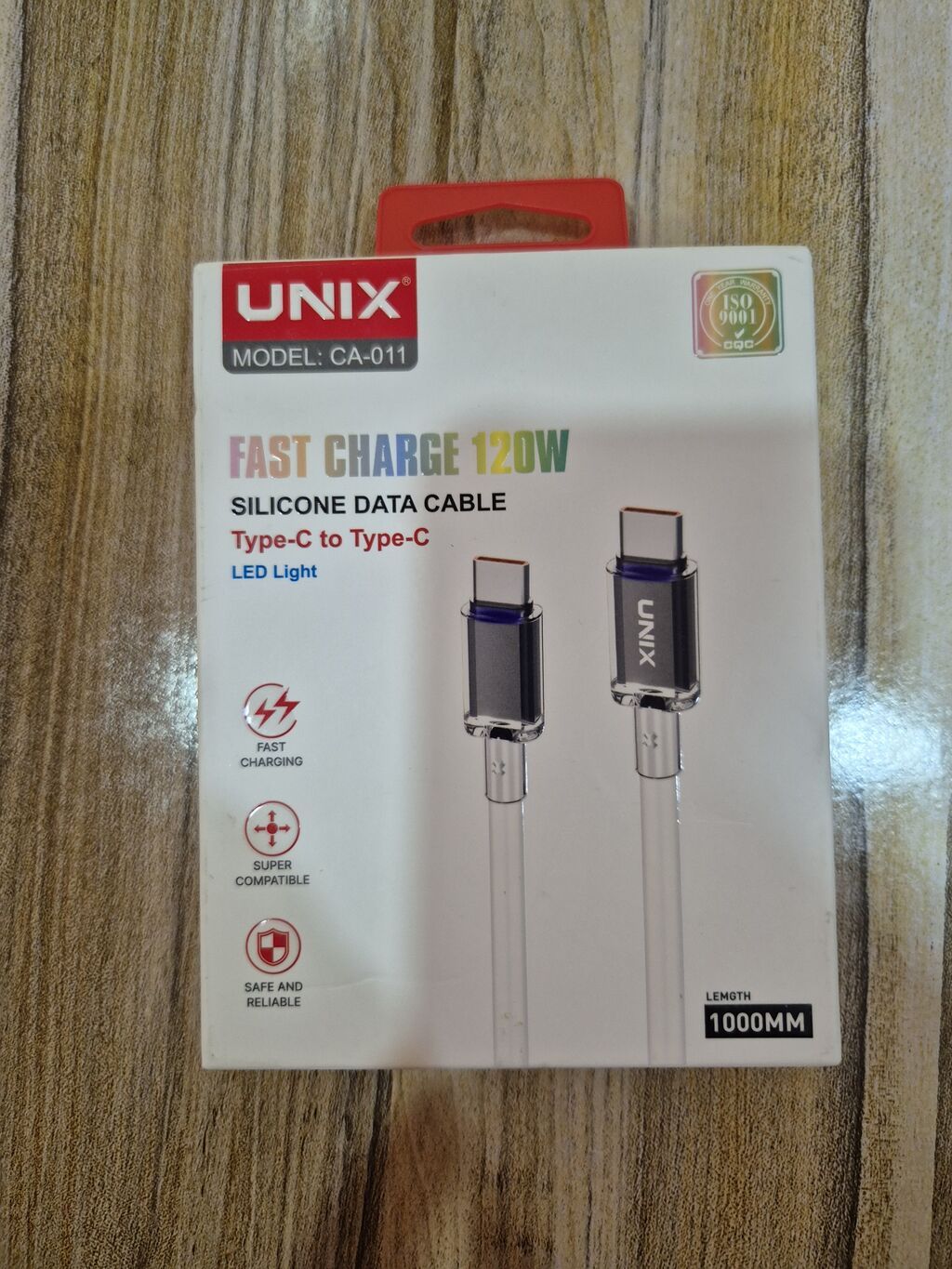 Unıx CA-011 silikon data kabeli - Növ: Type-C to Type-C - Güc: Fast — Smartfon üçün kabelləri və keçidçilər, Bakı (2)