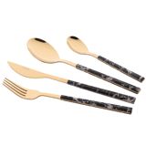 Çəngəl qaşıq bıçaq dəsti Ardesto Marmo 16 parça AR1916MBS — Cutlery