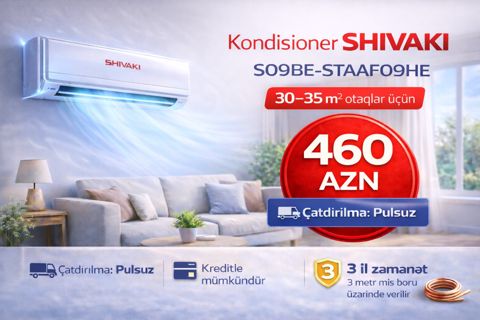 Kondisioner Shivaki S09BE STAAF09HE — Bakı