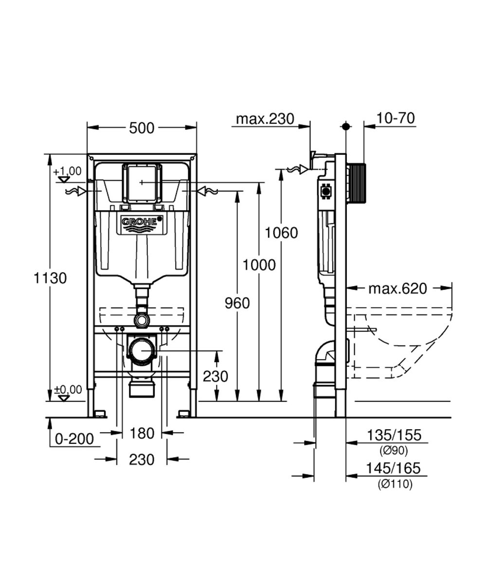 Grohe divar içi su çəni — Təmir və inşaat, Bakı (3)