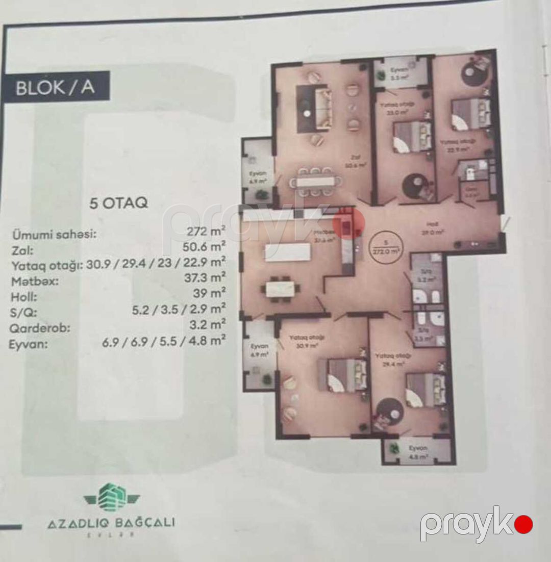 Satılır 5 otaqlı yeni tikili 272 m² — Mənzil, Bakı (4)