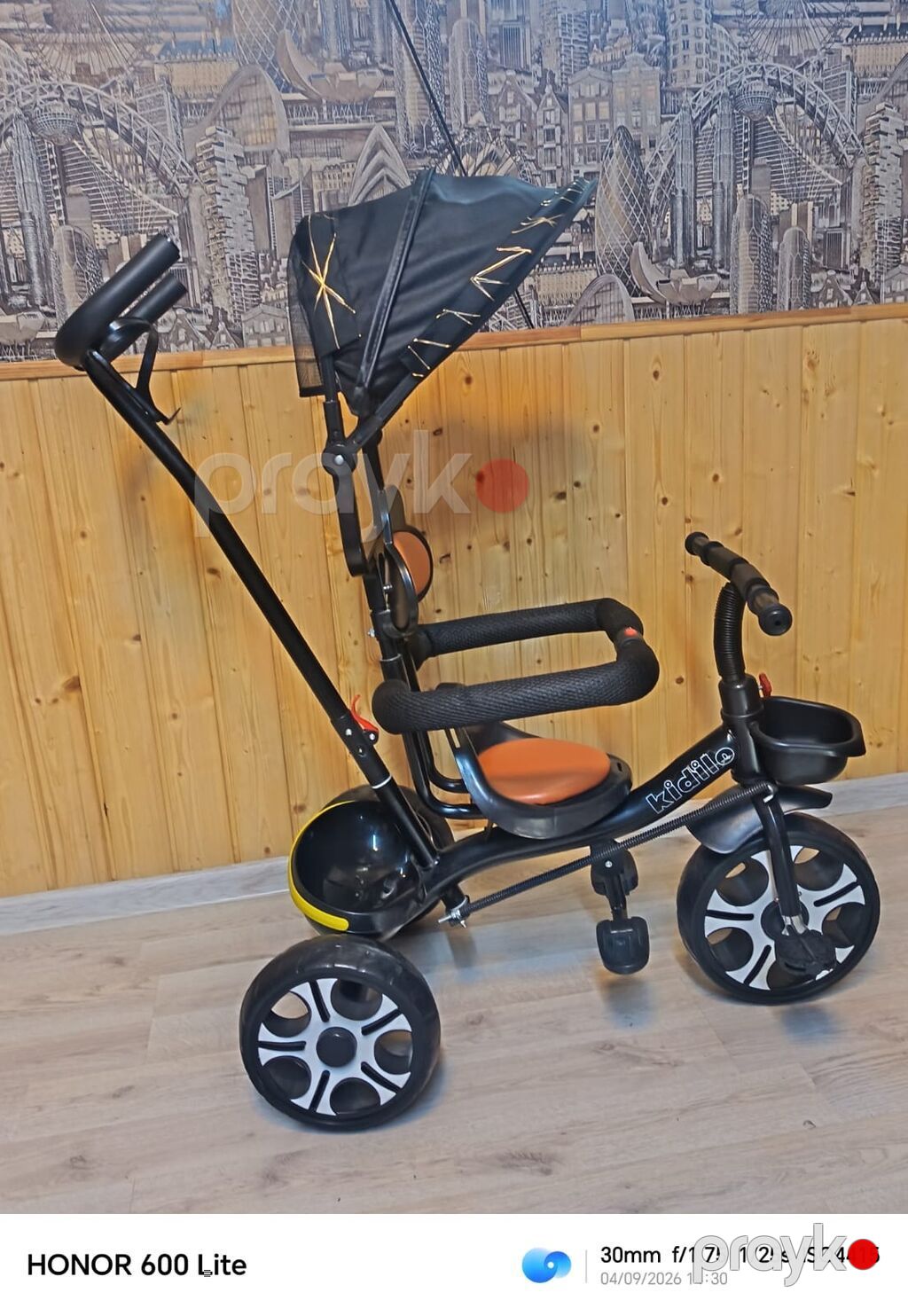 Uşaq üçtəkərli velosipedi – Kiddiilo brendi - Rəng: qara gövdə — Uşaq velosipedləri, Sumqayıt