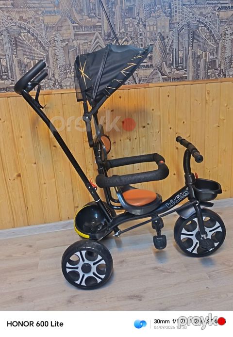 Uşaq üçtəkərli velosipedi – Kiddiilo brendi - Rəng: qara gövdə — Sumqayıt