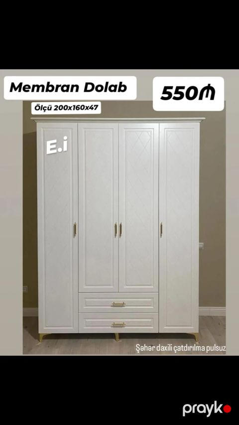 Membran Dolab - Ölçü: 200 x 160 x 47 sm - Qiymət: 550₼ - Şəhər daxili — Bakı