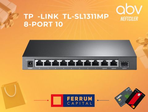 TP -Lınk TL-SL1311MP 8-Port 10 100Mbps + 3-Port Gigabit Desktop Switch — Bakı