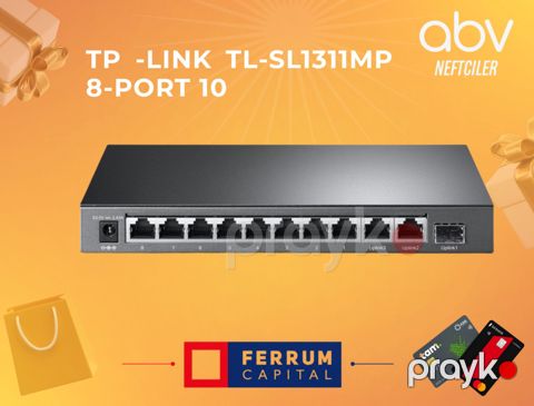 TP -Lınk TL-SL1311MP 8-Port 10 100Mbps + 3-Port Gigabit Desktop Switch — Bakı