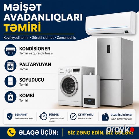 Məişət avadanlıqlarının təmiri — Bakı
