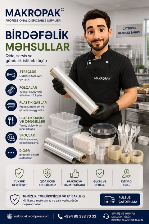 Makropak - birdəfəlik məhsullar — Bakı