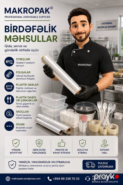 Makropak - birdəfəlik məhsullar — Bakı