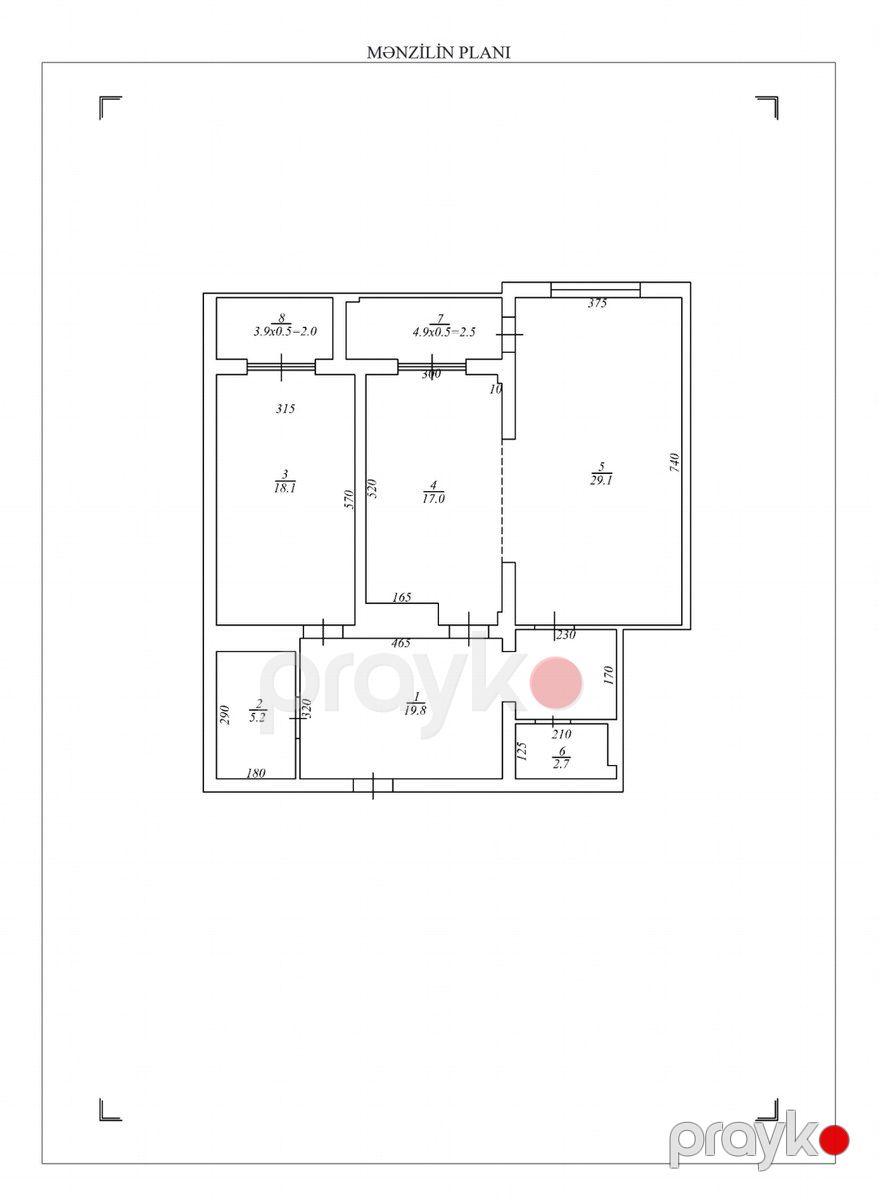 Satılır 3 otaqlı yeni tikili 96 m² — Mənzil, Bakı (5)