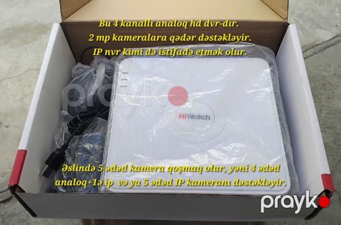 Hikvision şirkətinə məxsus Hiwatch H104g markalı 4 kanallı, 2mp — Masazır