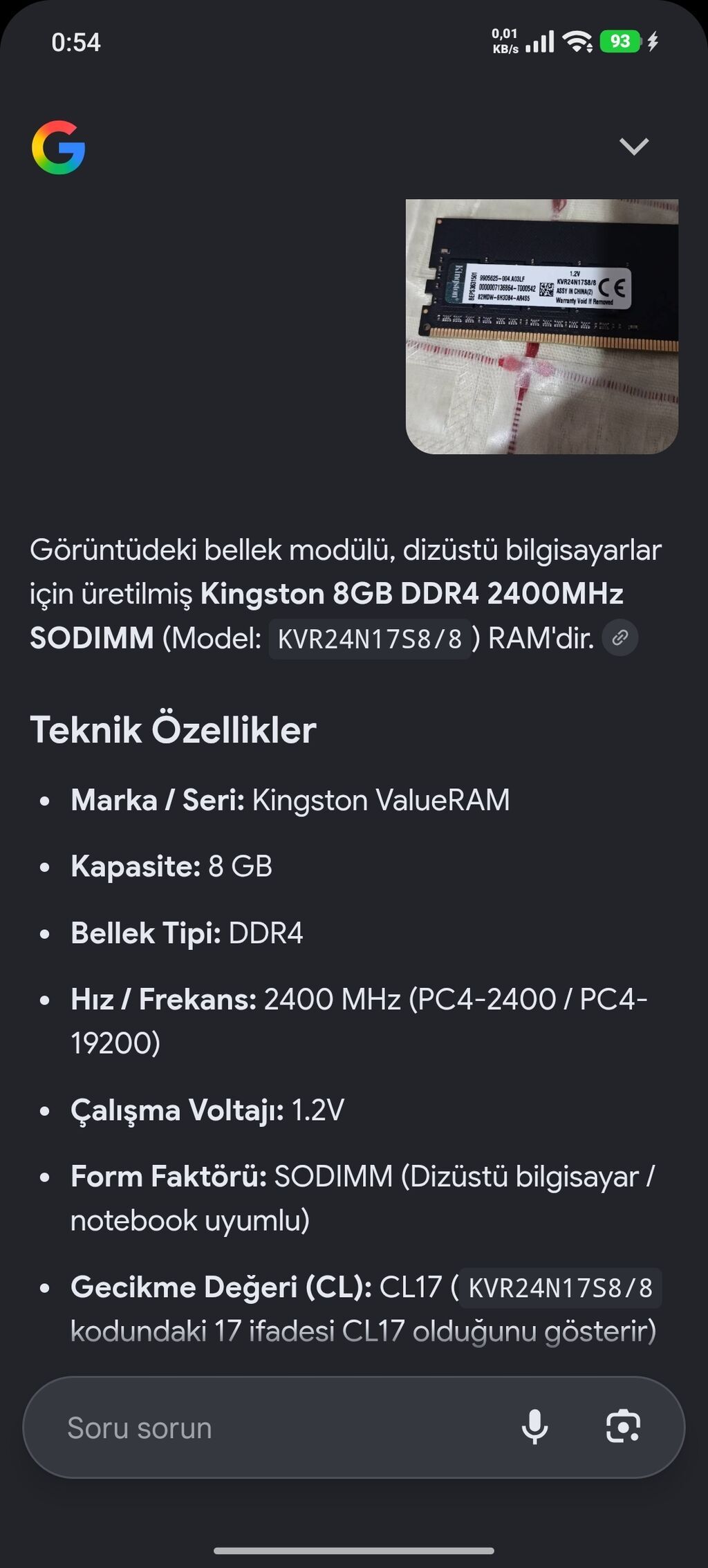 Operativ yaddaş (RAM) Crucial, 16 GB, 2400 Mhz, DDR4, PC üçün, İşlənmiş — Operativ yaddaş, Bakı (3)