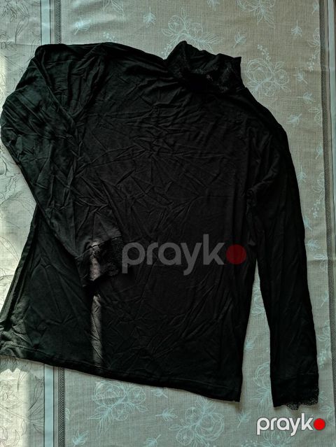 Qadın bluzası – Norina, 3XL - Rəng: qara - Model: uzunqol, balıqçı — Bakı