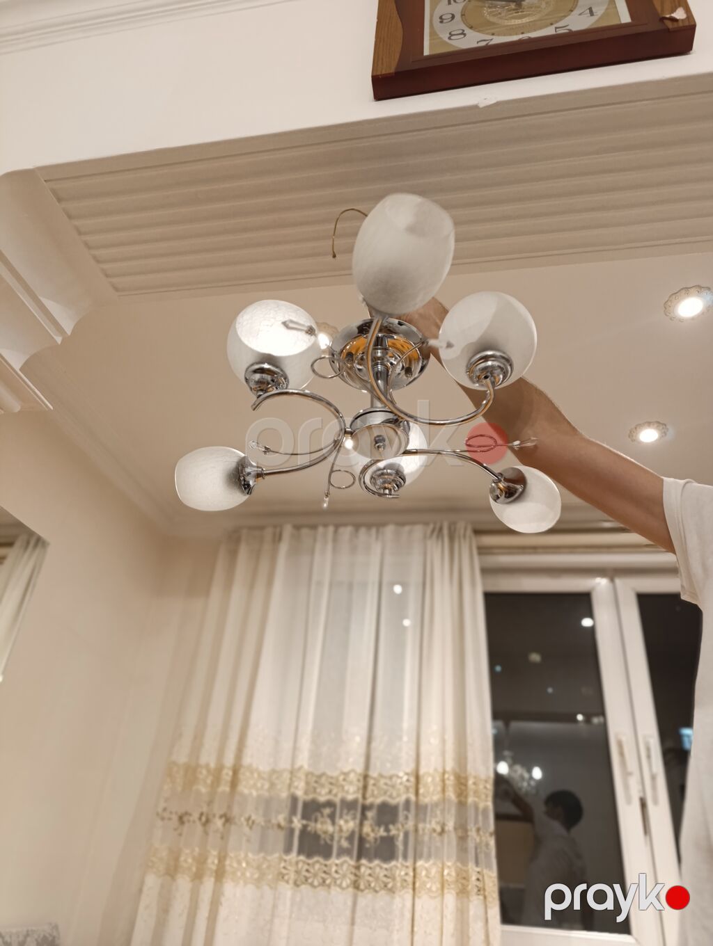 Çılçıraq, 5 lampa, Metal — Tavan is?qlar? v? cilc?raqlar, Bakı (4)