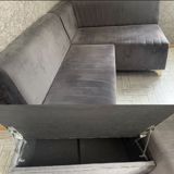 Künc divan, İşlənmiş, Açılan, Bazalı, Vеlur parça, Çatdırılma yoxdur — fatimə — Furniture