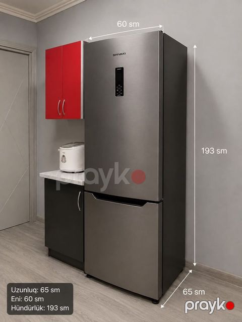 İşlənmiş 2 qapılı Shivaki Soyuducu Satılır, rəng - Gümüşü — Bakı