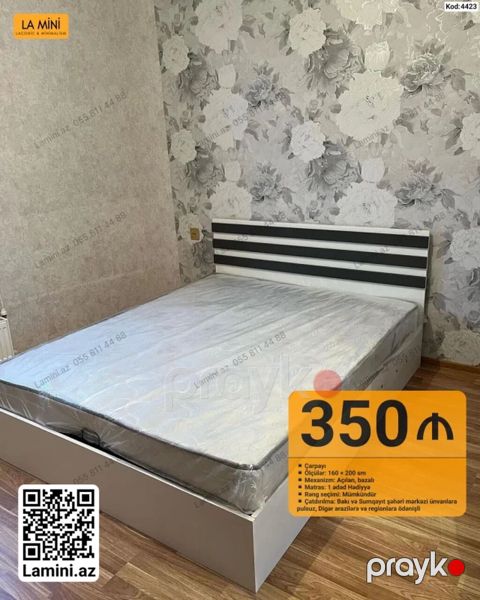 Çarpayı – La Mini - Ölçü: 160 200 sm - Mexanizm: açılan, bazalı — Bakı