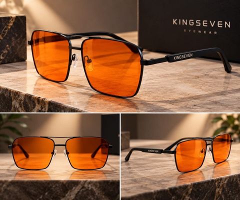 Kıngseven mavi işıq filtrli narıncı linzalı eynəklər — Bakı