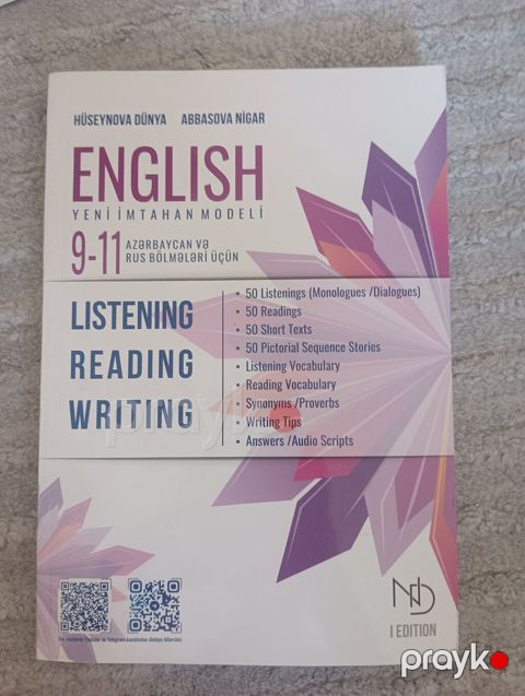 Məhsul: “English – Yeni İmtahan Modeli (9–11)”, müəlliflər: Hüseynova — Bakı