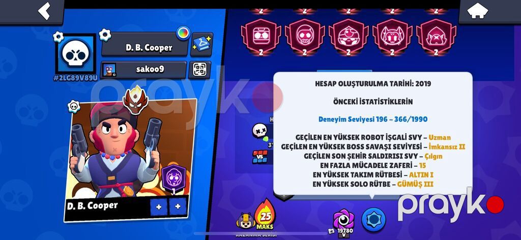1x Master 2019 hesabı. Hesabda nadir skinler var, Bu sezon Pro pass — Şəxsi əşyalar, Bakı (2)