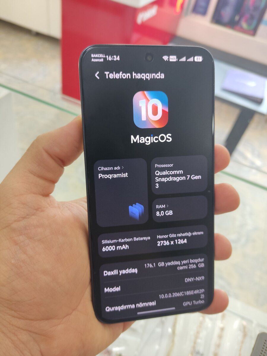 Honor 400 Meteor Silver 256GB/8GB — Smartfonlar, Bakı (3)