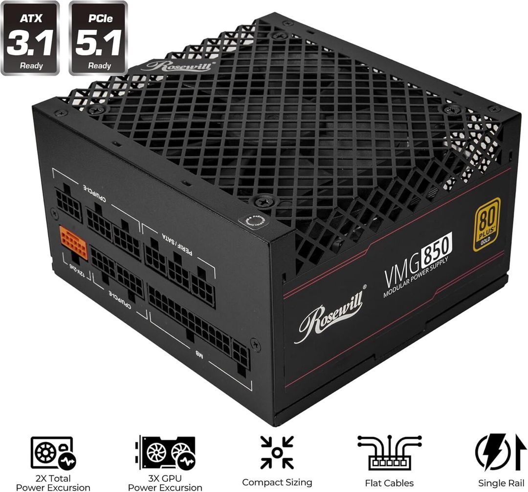Rosewill VMG 850W 80+ Gold ATX 3.1 — Kompüterlər və noutbuklar, Bakı (4)