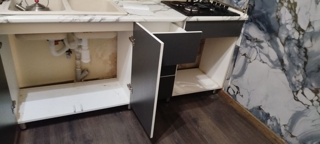 Mətbəx mebel dəsti – kompakt modullu sistem - Rəng və dizayn: Tünd — Mətbəx mobilyası, Bakı (6)