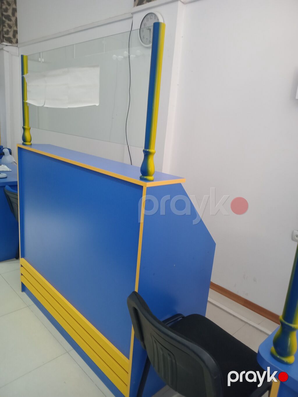 Ofis mebelləri dəsti - 3 nəfərlik qara rəngli dəri/kilkote divan — Ofis mebeli, Bakı (6)
