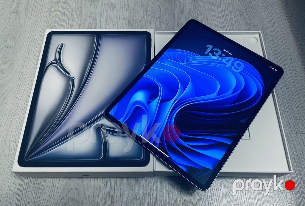 Apple iPad Air 13 inch 2025 (M2) 128 gb yaddaş ideal vəziyyətdə pil — Apple, Bakı