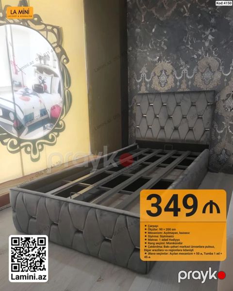 Çarpayı – La Mini – Ölçü: 90 200 sm – Mexanizm: Açılmayan — Bakı