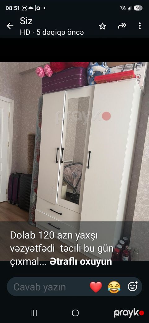 Dolab 120 azn yaxşı vəzyətfədi bu gün çıxmaldı qiymət sondu — Bakı