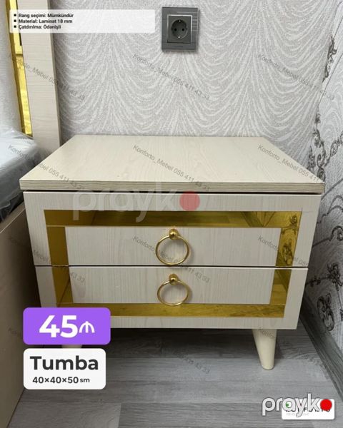 Tumba – 40×40×50 sm - İki çekmecəli model - Korpus və ön panellər: 18 — Bakı