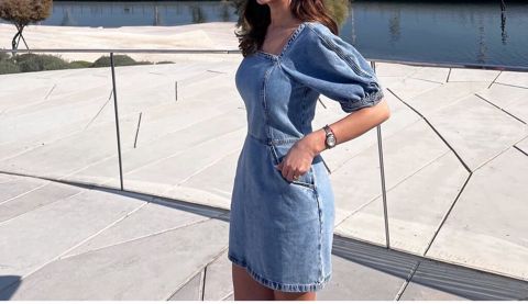 Denim qısa don - Material: orijinal cins (denim), orta qalınlıq — Xırdalan