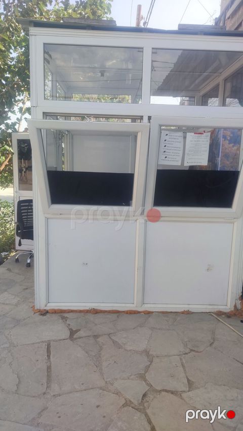 Alüminium-şüşə köşk/pavilon - Material: ağ rəngli alüminium profil — Bakı