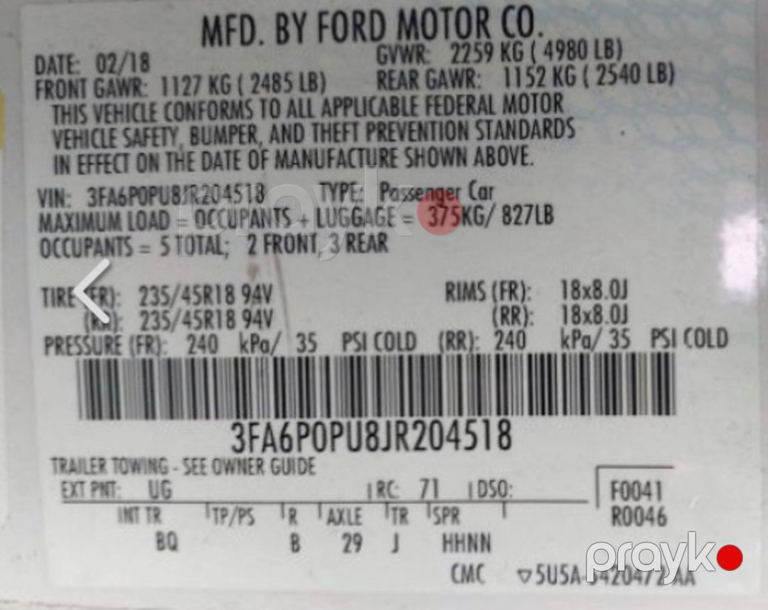 Ford Fusion, 2018 il — Avtomobillər, Bakı (10)