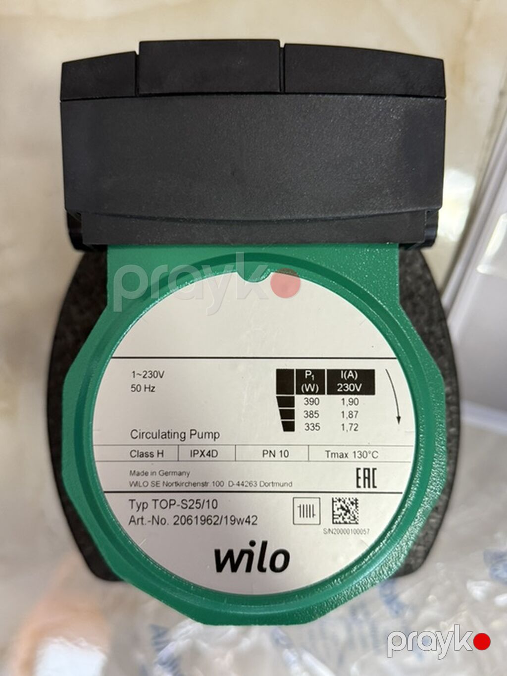 Wilo Top-s 25/10 sirkulyasiya nasosu - Model: Typ TOP-S25/10 — Su nasosu, Bakı (4)