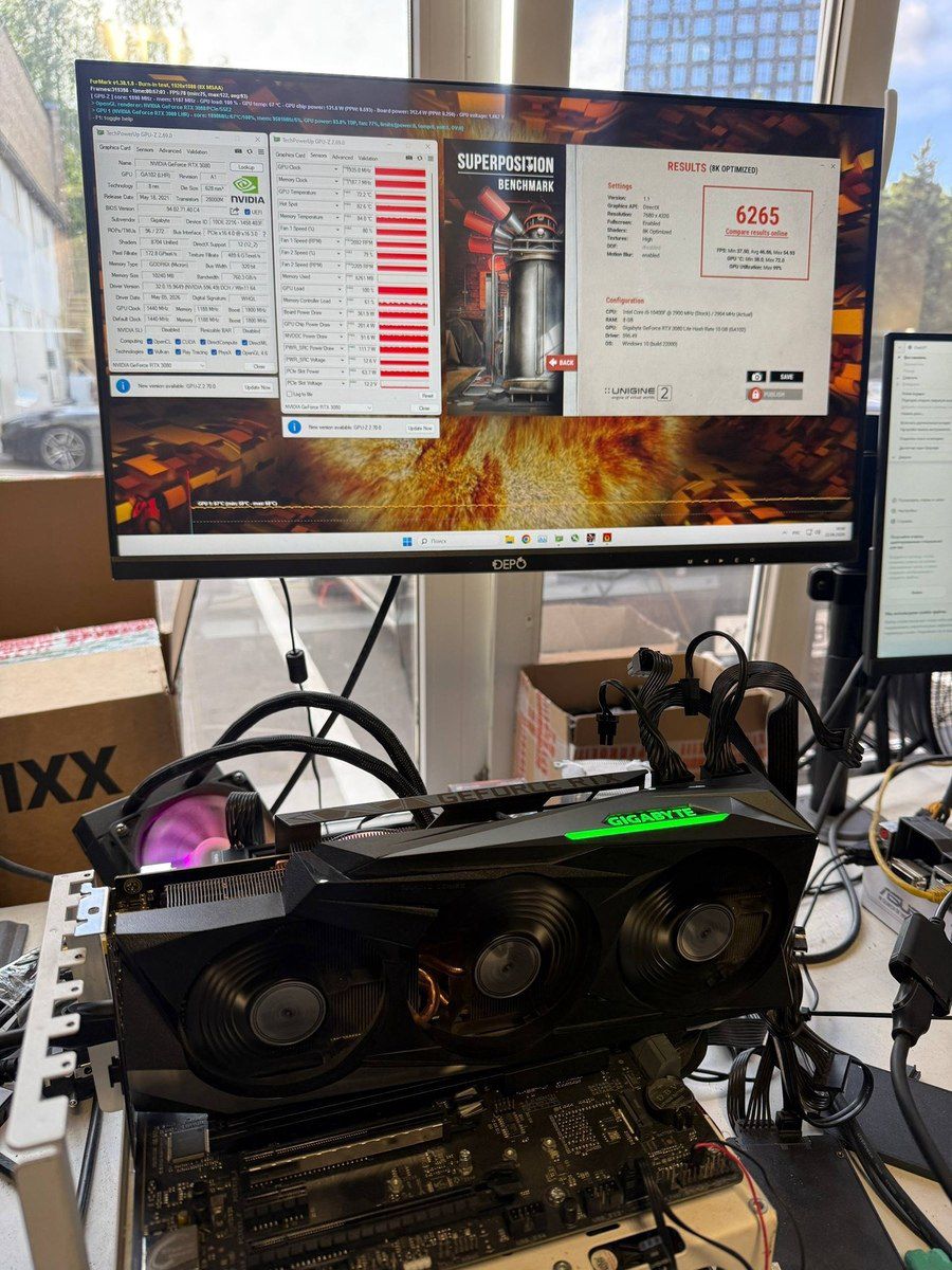Video kart Gigabyte RTX 3080 Gaming OC 10GB — Kompüterlər və noutbuklar, Bakı (5)