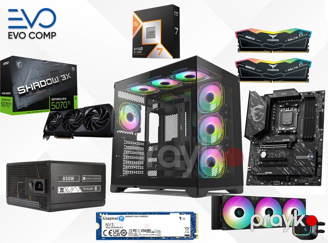 Evo Gaming PC Shadow Strike RTX 5070 Ti 16GB — Masaüstü kompüterlər, Bakı