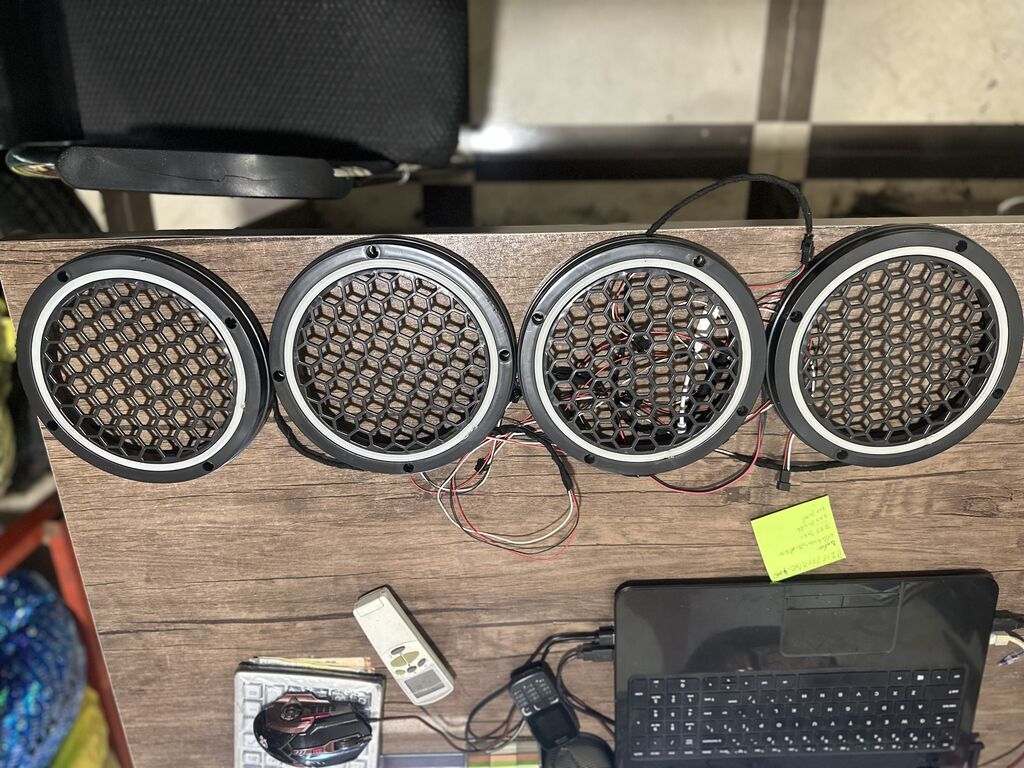 LED işıqlı avtomobil dinamik qəfəsləri (4 ədəd set) - Ölçü: təxmini — Salon detalları, Mehdiabad (3)