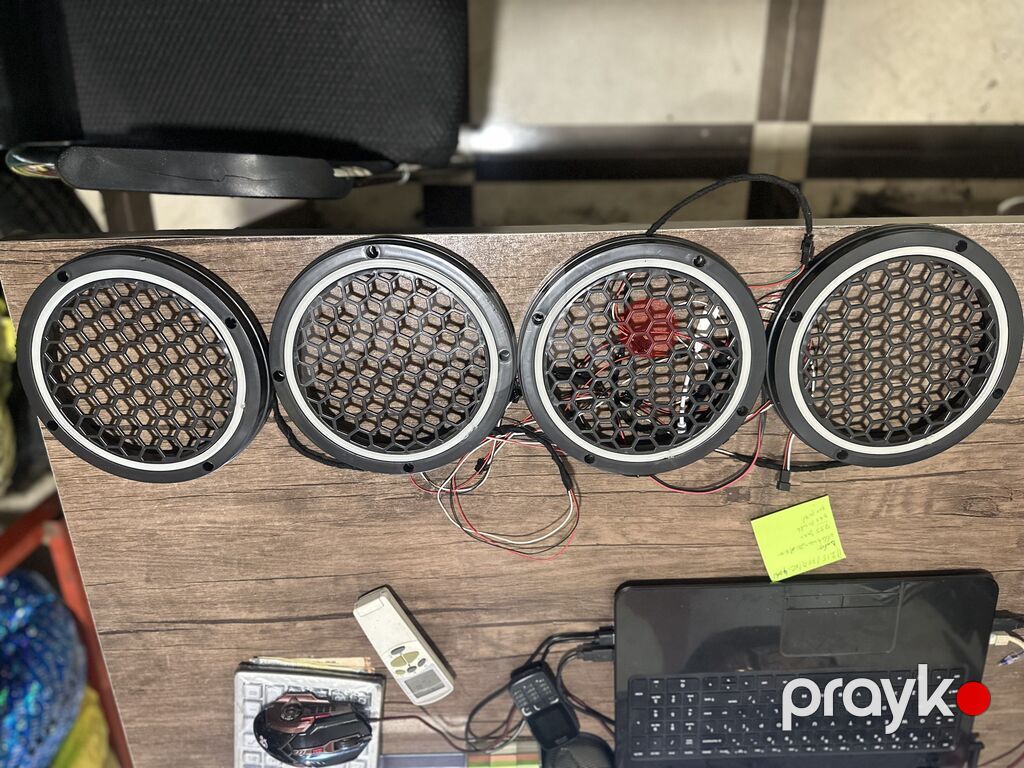 LED işıqlı avtomobil dinamik qəfəsləri (4 ədəd set) - Ölçü: təxmini — Salon detalları, Mehdiabad (3)
