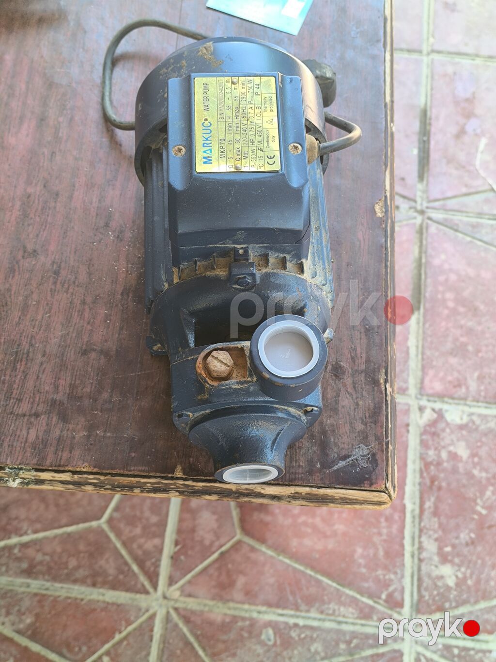 Markuc MKP70 su nasosu Texniki göstəricilər: - Model: MKP70 (Water — Su nasosu, Digah (2)