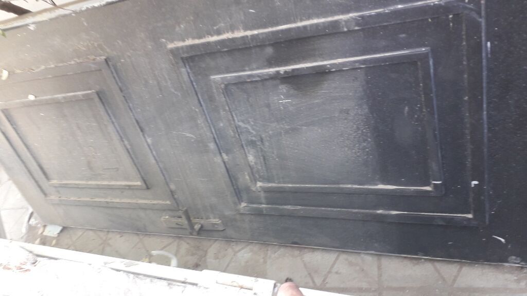 Qara ikiqat qapı - Material: metal - Rəng: mat qara - Konstruksiya — Pəncərələr, qapılar, balkonlar, Masazır (2)