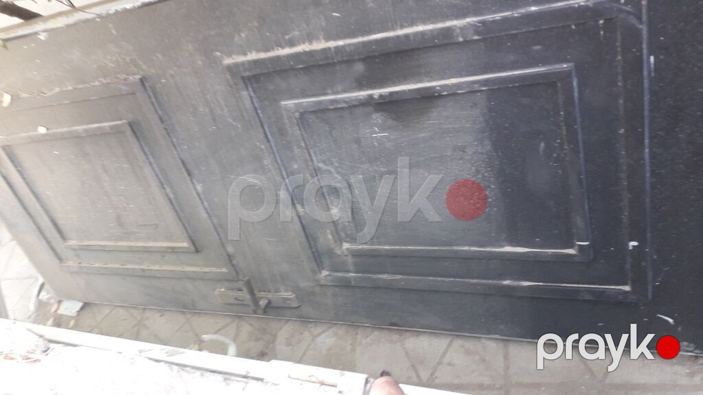 Qara ikiqat qapı - Material: metal - Rəng: mat qara - Konstruksiya — Pəncərələr, qapılar, balkonlar, Masazır (2)