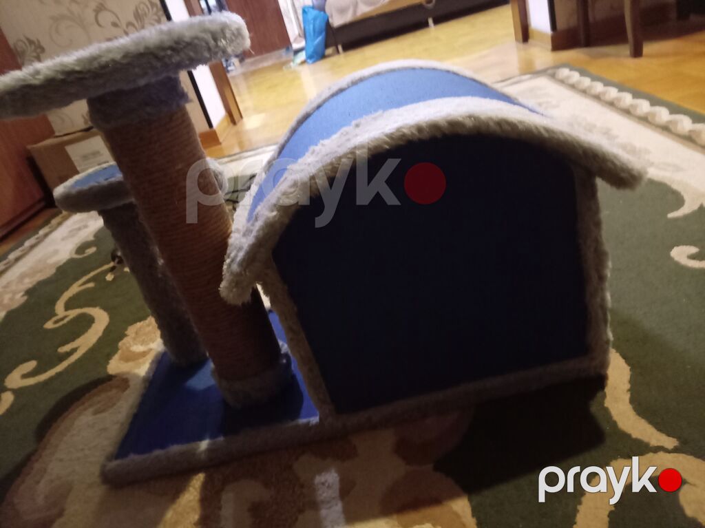 Pişik üçün oyun və istirahət kompleksi - Rəng: mavi-boz — Kunalar, Bakı (4)