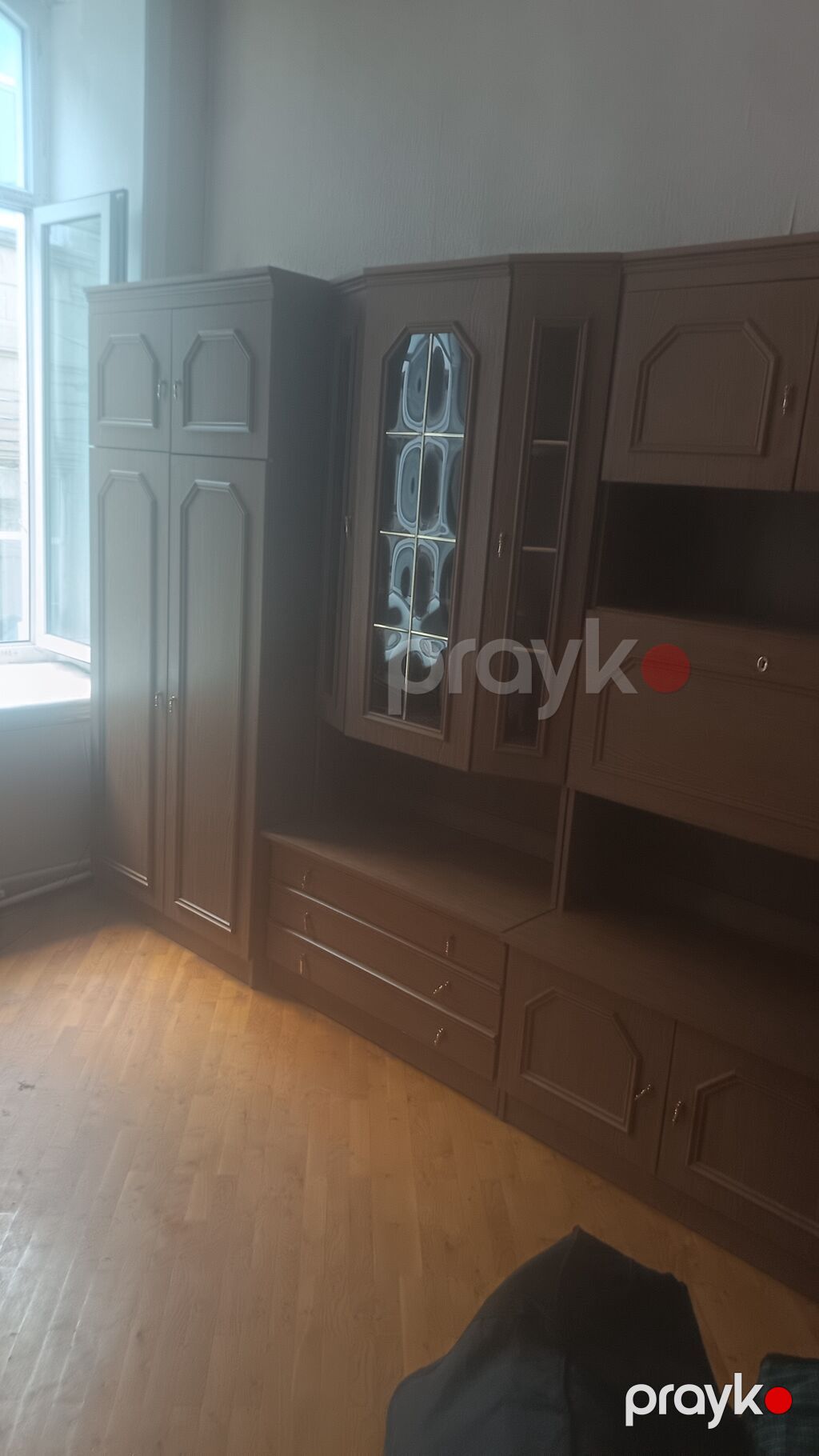 Qonaq otağı üçün modul divar mebeli - Material: taxta teksturalı — Yataq otağı mobilya dəstləri, Bakı (2)