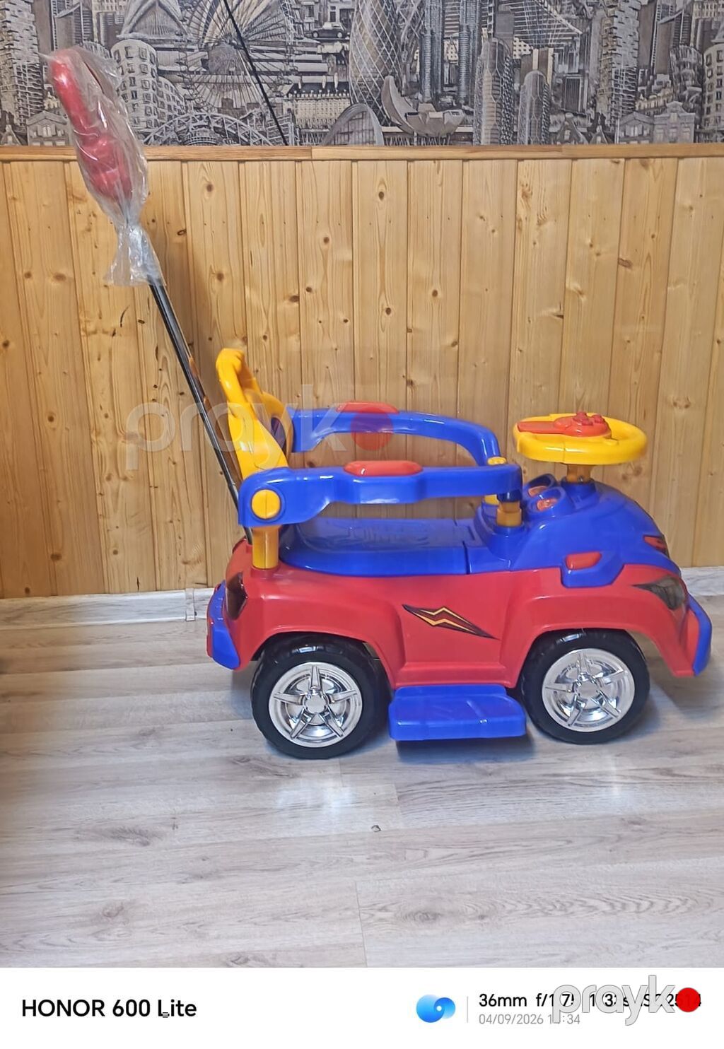 Uşaq gəzdirici maşın – Magic Car - Rənglər: qırmızı–mavi–sarı — Uşaq avtomobilləri, Sumqayıt (2)