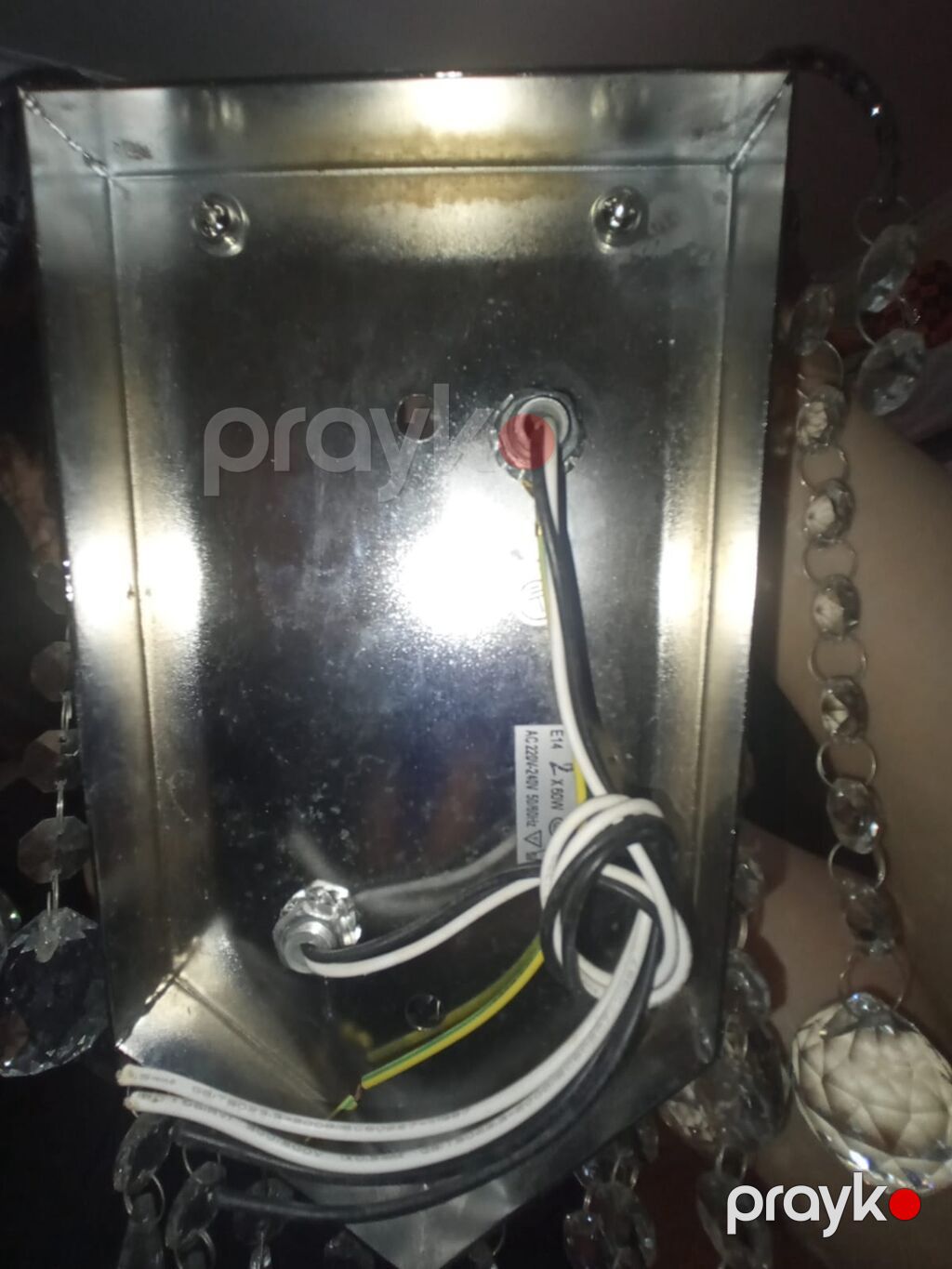 Kristal divar braları – 2 ədəd (cüt) - Material: xrom rəngli metal — Duvara asılı şamlar və lambalar, Digah (3)