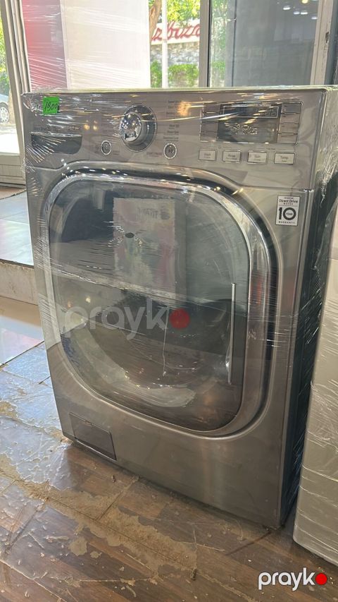 LG ön yükləməli paltaryuyan maşın - Rəng: paslanmaz polad (inox) - Ön — Digah